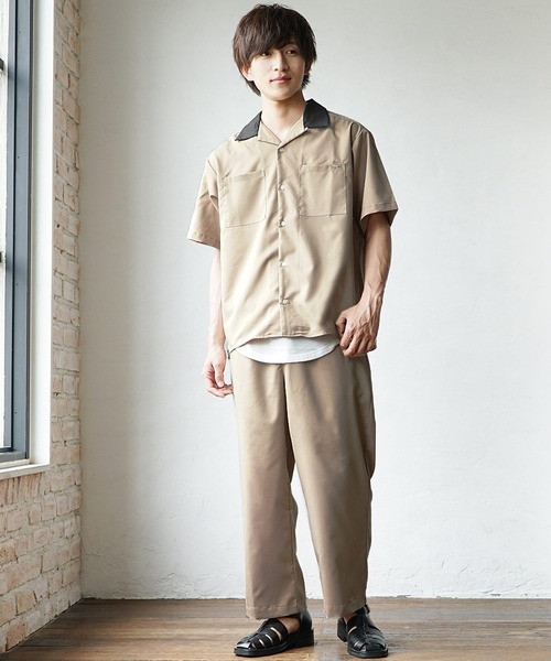 MinoriTY(マイノリティ)の「【MinoriTY】夏素材TRPUクレリックオープンカラー半袖シャツ 短丈 メンズ 夏服 開襟シャツ(シャツ/ブラウス・メンズ・サックスブルー/ブラック/ベージュ/モカ・L/M)」の19枚目の写真