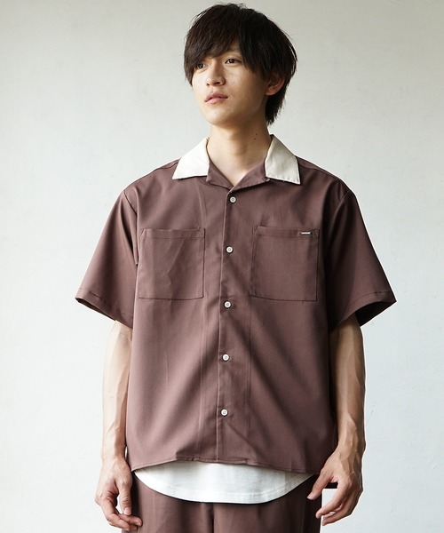 MinoriTY(マイノリティ)の「【MinoriTY】夏素材TRPUクレリックオープンカラー半袖シャツ 短丈 メンズ 夏服 開襟シャツ(シャツ/ブラウス・メンズ・サックスブルー/ブラック/ベージュ/モカ・L/M)」の15枚目の写真