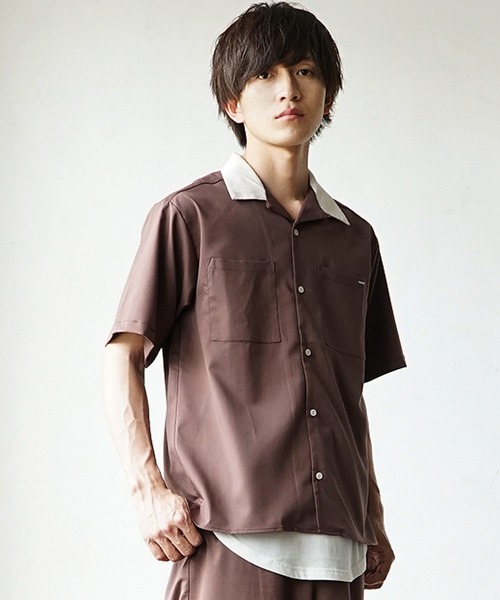 MinoriTY(マイノリティ)の「【MinoriTY】夏素材TRPUクレリックオープンカラー半袖シャツ 短丈 メンズ 夏服 開襟シャツ(シャツ/ブラウス・メンズ・サックスブルー/ブラック/ベージュ/モカ・L/M)」の21枚目の写真