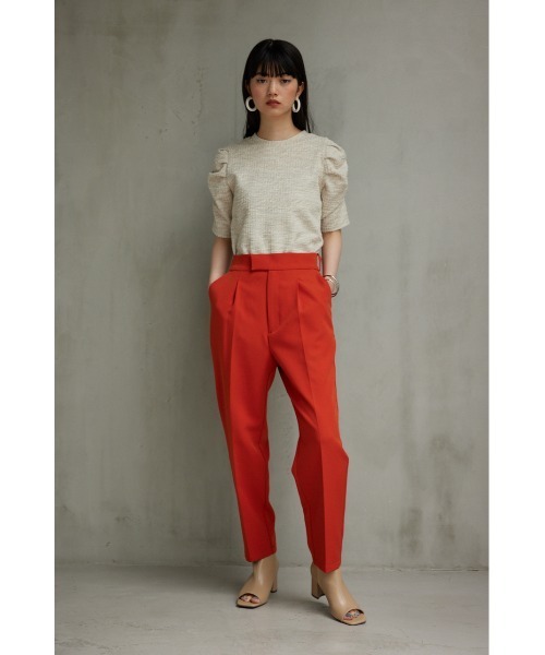 AZUL by moussy（アズールバイマウジー）の「ヴィーナステーパードパンツ（スラックス・レディース・ライトグレー/ブラック/ダークオレンジ/アイボリー/グレー/ダークグリーン・SMALL/MEDIUM/LARGE）」の19枚目の写真