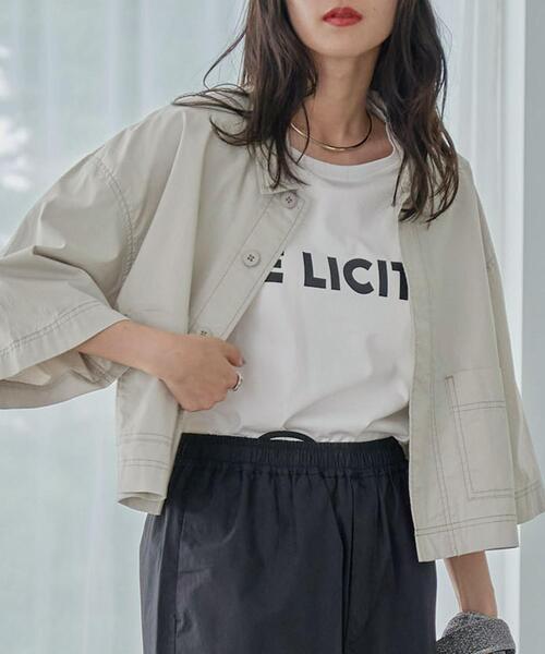 coen（コーエン）の「ハーフスリーブカバーオール（カバーオール・レディース・ナチュラル/ライトブルー・M/L）」の9枚目の写真