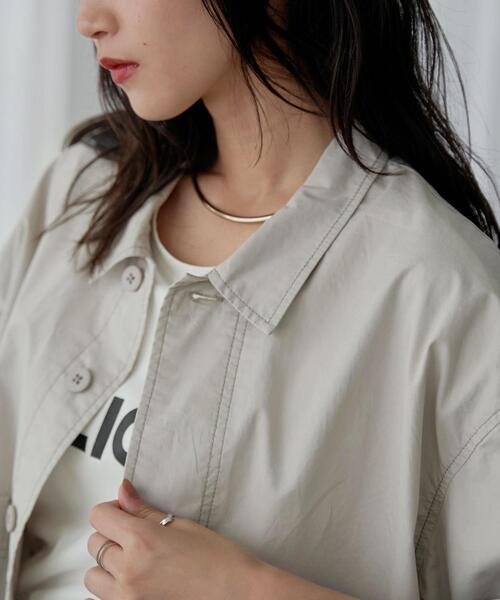 coen（コーエン）の「ハーフスリーブカバーオール（カバーオール・レディース・ナチュラル/ライトブルー・M/L）」の12枚目の写真