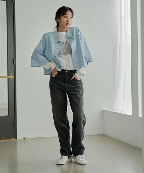 coen（コーエン）の「ハーフスリーブカバーオール（カバーオール・レディース・ナチュラル/ライトブルー・M/L）」の18枚目の写真