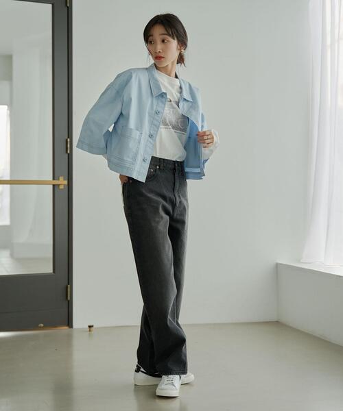 coen（コーエン）の「ハーフスリーブカバーオール（カバーオール・レディース・ナチュラル/ライトブルー・M/L）」の19枚目の写真