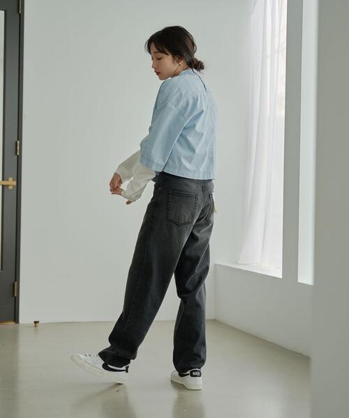 coen（コーエン）の「ハーフスリーブカバーオール（カバーオール・レディース・ナチュラル/ライトブルー・M/L）」の21枚目の写真
