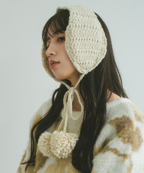ポンポンニットイヤーマフ/ボア（イヤーマフ）｜VANNIE U