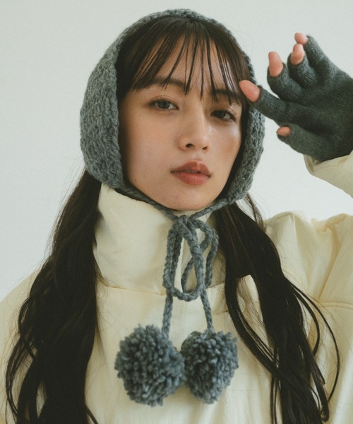 ポンポンニットイヤーマフ/ボア（イヤーマフ）｜VANNIE U