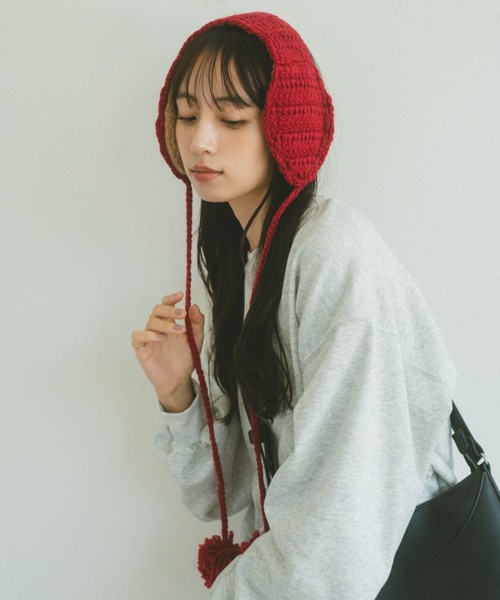 VANNIE U(ヴァニーユー)の「ポンポンニットイヤーマフ/ボア(イヤーマフ・レディース・アイボリー/ブラック/レッド/グレー・FREE)」の19枚目の写真