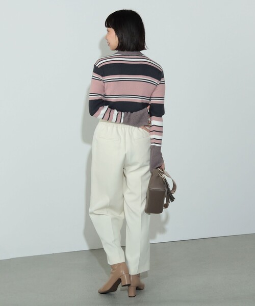 BEAMS HEART(ビームスハート)の「マルチボーダー タートルネックニット(ウォッシャブル)(ニット/セーター・レディース・グリーン/ブルー/ベージュ/レッド系その他2・FREE)」の12枚目の写真