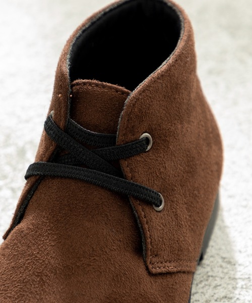 pairmanon(ペアマノン)の「フェイクスウェード アンクル ブーツ(ブーツ・キッズ・モカ・19/15 /16/17/18/20/22/21)」の2枚目の写真