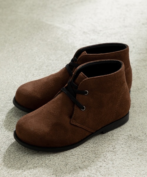 pairmanon(ペアマノン)の「フェイクスウェード アンクル ブーツ(ブーツ・キッズ・モカ・19/15 /16/17/18/20/22/21)」の3枚目の写真