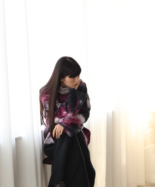 Aphlotus(アプロタス)の「カットオフデザイン ハイネックスウェット/トレーナー 無地 & ムラ染め柄(スウェット・メンズ・ブラウン/ネイビー/杢グレー/ブラック・MEDIUM/LARGE)」の19枚目の写真