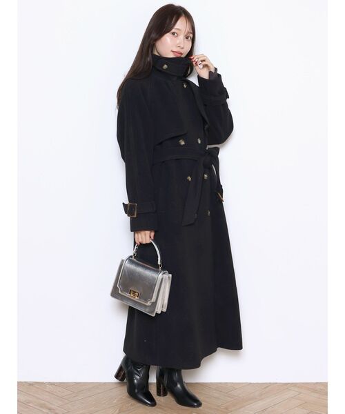 MERCURYDUO（マーキュリーデュオ）の「ウールトレンチコート（トレンチコート・レディース・ベージュ/ブラック・SMALL/MEDIUM）」の9枚目の写真