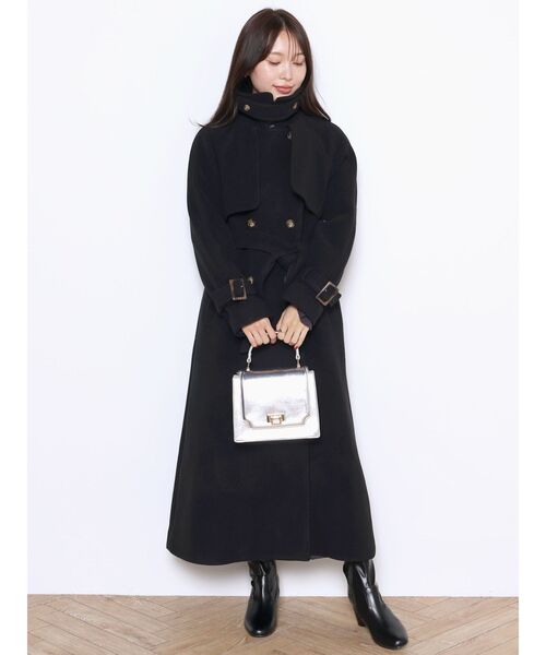 MERCURYDUO（マーキュリーデュオ）の「ウールトレンチコート（トレンチコート・レディース・ベージュ/ブラック・SMALL/MEDIUM）」の10枚目の写真