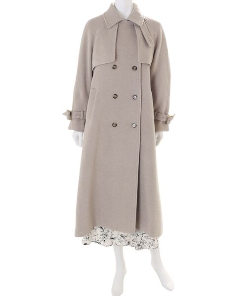 MERCURYDUO（マーキュリーデュオ）の「ウールトレンチコート（トレンチコート・レディース・ベージュ/ブラック・SMALL/MEDIUM）」の13枚目の写真