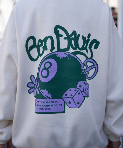BEN DAVIS（ベンデイビス）の「BEN DAVIS/ベン デイヴィス 別注 DICE AND BALL/スウェットパーカー/スウェットフーディー/ユニセックス/裏起毛(限定展開)（パーカー・メンズ・サックスブルー/オフホワイト/ライトグレー/ブラック・LARGE/MEDIUM/X-LARGE）」の21枚目の写真