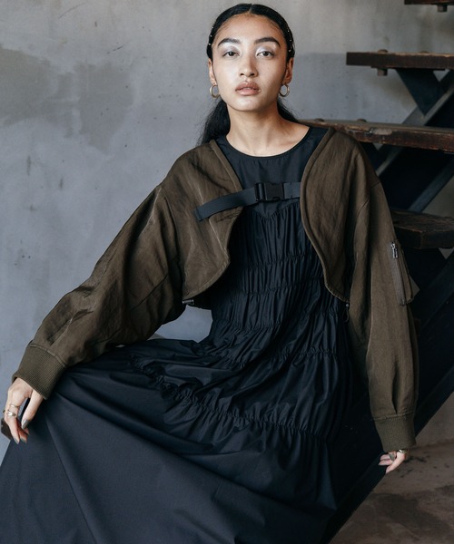 ELLEgirl（エルガール）の「4way MA-1【ELLEgirl/エル ガール】（MA-1・レディース・ダークカーキ/カーキ/ブラック・FREE）」の18枚目の写真