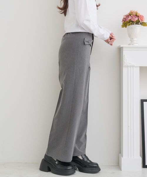 ems excite（エムズエキサイト）の「リボンポケットPT（その他パンツ・レディース・ブラウン系その他2/ボルドー/ライトグレー・FREE）」の9枚目の写真