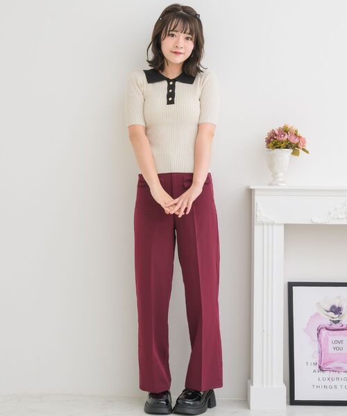 ems excite（エムズエキサイト）の「リボンポケットPT（その他パンツ・レディース・ブラウン系その他2/ボルドー/ライトグレー・FREE）」の11枚目の写真