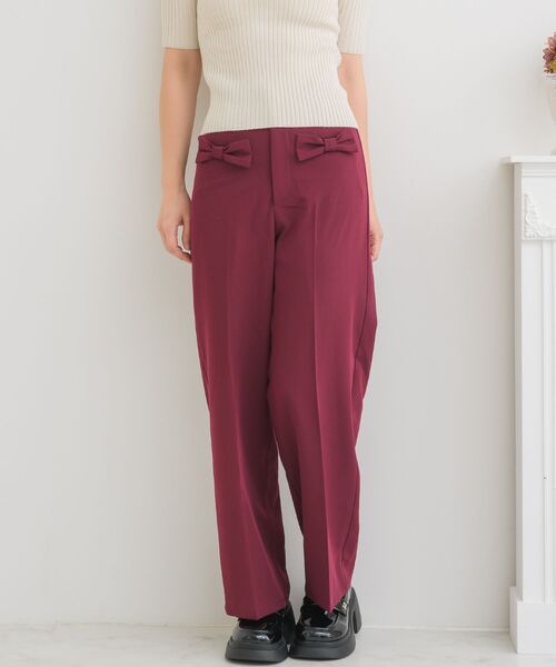ems excite（エムズエキサイト）の「リボンポケットPT（その他パンツ・レディース・ブラウン系その他2/ボルドー/ライトグレー・FREE）」の15枚目の写真