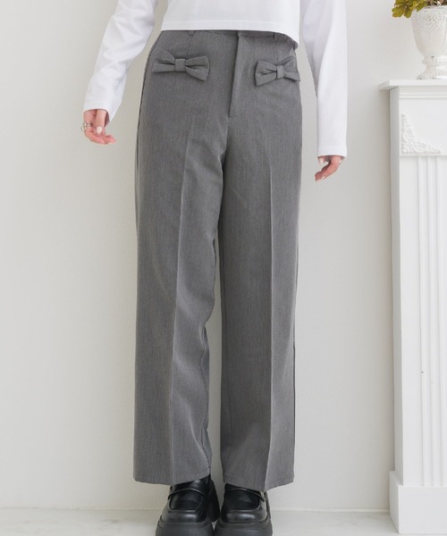 ems excite（エムズエキサイト）の「リボンポケットPT（その他パンツ・レディース・ブラウン系その他2/ボルドー/ライトグレー・FREE）」の3枚目の写真