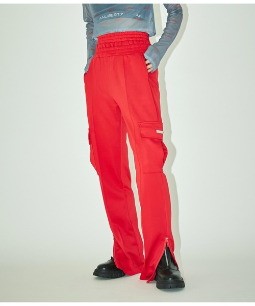ANLIBERTY ANAP（アンリバティアナップ）の「ダブルウエストトラックパンツ（その他パンツ・レディース・ブルー/ブラック/レッド・FREE）」の3枚目の写真