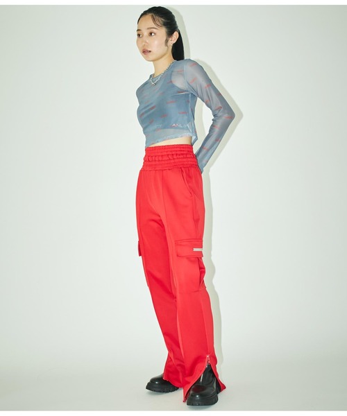 ANLIBERTY ANAP（アンリバティアナップ）の「ダブルウエストトラックパンツ（その他パンツ・レディース・ブルー/ブラック/レッド・FREE）」の6枚目の写真