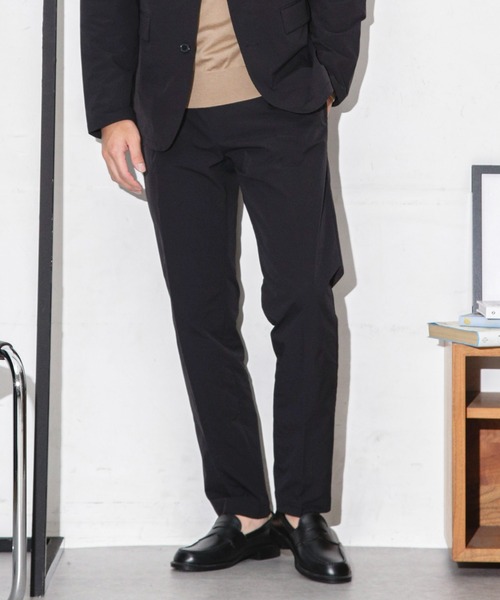 NANO universe（ナノユニバース）の「ダブルクロスストレッチスラックス（スラックス・メンズ・ブラック/ネイビー/モカ・M/S/L）」の2枚目の写真