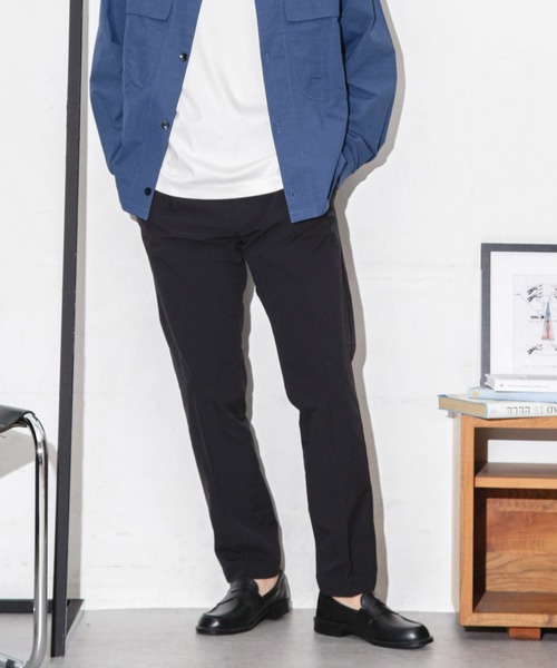 NANO universe（ナノユニバース）の「ダブルクロスストレッチスラックス（スラックス・メンズ・ブラック/ネイビー/モカ・M/S/L）」の6枚目の写真