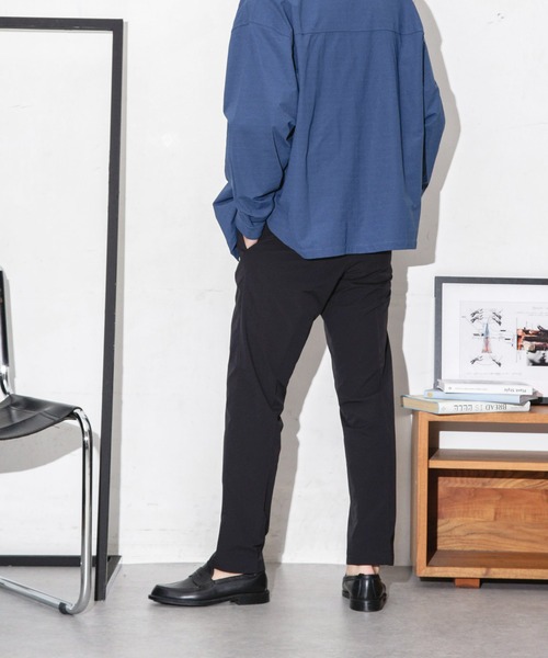 NANO universe（ナノユニバース）の「ダブルクロスストレッチスラックス（スラックス・メンズ・ブラック/ネイビー/モカ・M/S/L）」の7枚目の写真