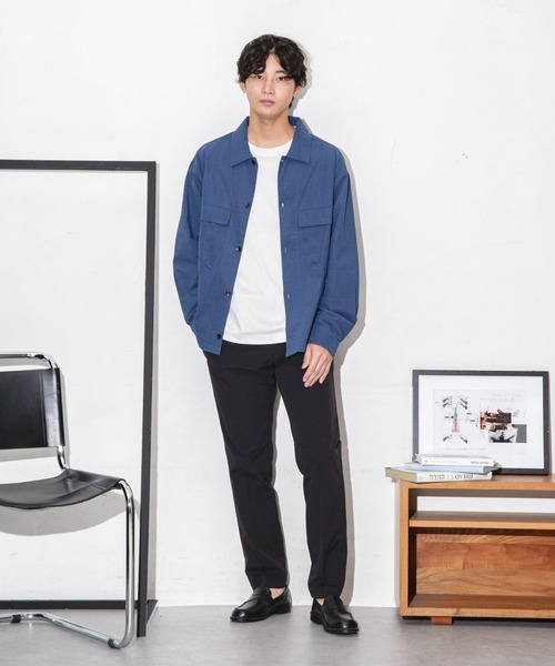 NANO universe（ナノユニバース）の「ダブルクロスストレッチスラックス（スラックス・メンズ・ブラック/ネイビー/モカ・M/S/L）」の10枚目の写真