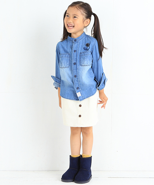 B:MING by BEAMS(ビーミングバイビームス)の「<VERY 9月号掲載>ビーミング by ビームス / バンドカラーシャツ(シャツ/ブラウス・キッズ・ブルー・140/110/100/130/120/90)」の5枚目の写真