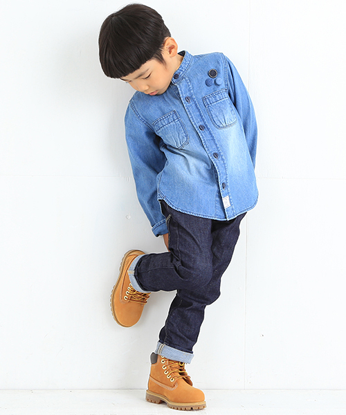 B:MING by BEAMS(ビーミングバイビームス)の「<VERY 9月号掲載>ビーミング by ビームス / バンドカラーシャツ(シャツ/ブラウス・キッズ・ブルー・140/110/100/130/120/90)」の6枚目の写真