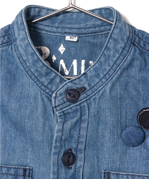 B:MING by BEAMS(ビーミングバイビームス)の「<VERY 9月号掲載>ビーミング by ビームス / バンドカラーシャツ(シャツ/ブラウス・キッズ・ブルー・140/110/100/130/120/90)」の12枚目の写真