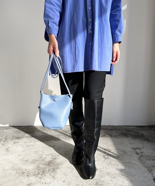 AT CREATION（アットクリエイション）の「EM:軽量160g アイリスショルダー（ショルダーバッグ・レディース・ベージュ/ブラック/サックスブルー/アイボリー/カーキ・FREE）」の8枚目の写真