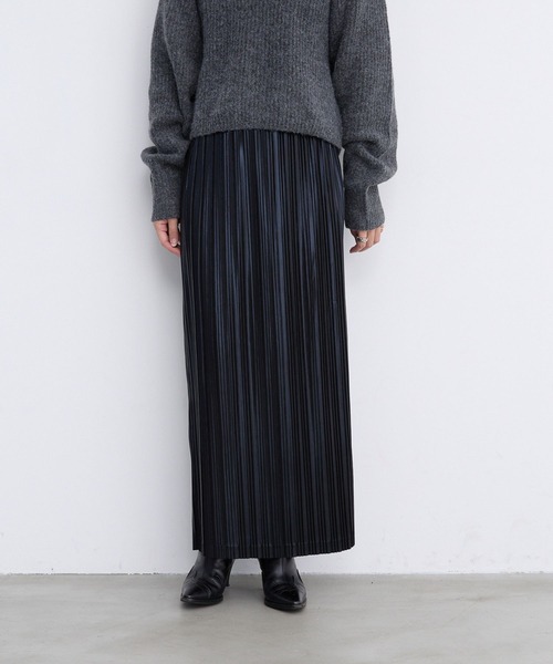 LEPSIM(レプシィム)の「【FOR I SERIES】メタリックスカート 978190(スカート・レディース・シルバー/ブラック・FREE)」の1枚目の写真