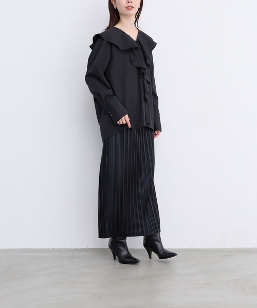 LEPSIM(レプシィム)の「【FOR I SERIES】メタリックスカート 978190(スカート・レディース・シルバー/ブラック・FREE)」の11枚目の写真