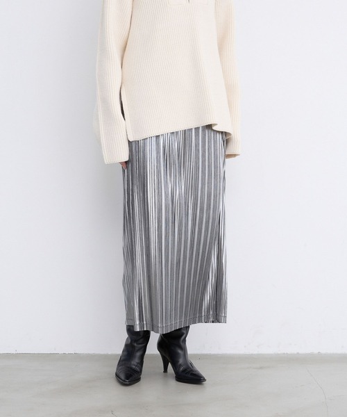 LEPSIM(レプシィム)の「【FOR I SERIES】メタリックスカート 978190(スカート・レディース・シルバー/ブラック・FREE)」の16枚目の写真