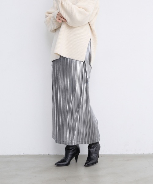 LEPSIM(レプシィム)の「【FOR I SERIES】メタリックスカート 978190(スカート・レディース・シルバー/ブラック・FREE)」の17枚目の写真