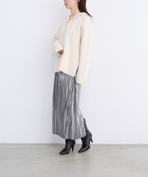 LEPSIM(レプシィム)の「【FOR I SERIES】メタリックスカート 978190(スカート・レディース・シルバー/ブラック・FREE)」の19枚目の写真