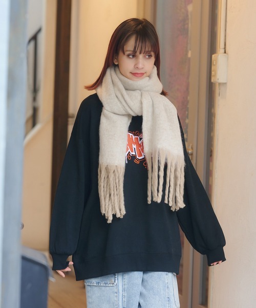 SPINNS（スピンズ）の「大判起毛ミックスストール（ストール/ショール・レディース・ピンク/ブルー/アイボリー・ONESIZE）」の19枚目の写真