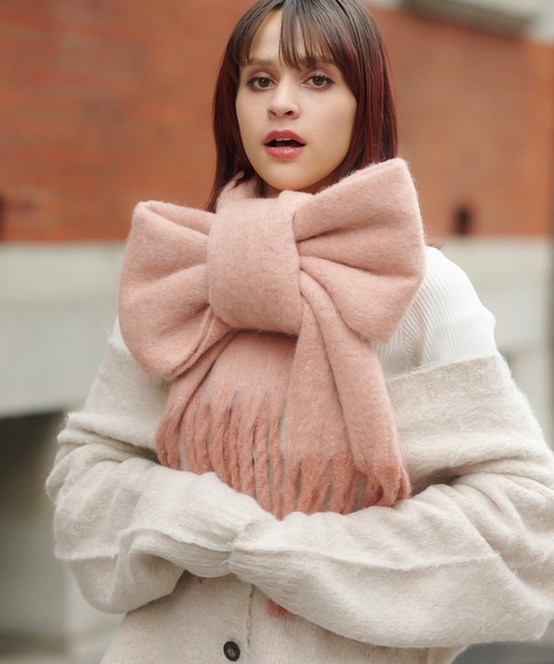 SPINNS（スピンズ）の「大判起毛ミックスストール（ストール/ショール・レディース・ピンク/ブルー/アイボリー・ONESIZE）」の20枚目の写真