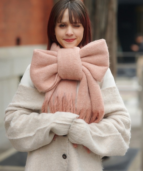 SPINNS（スピンズ）の「大判起毛ミックスストール（ストール/ショール・レディース・ピンク/ブルー/アイボリー・ONESIZE）」の21枚目の写真