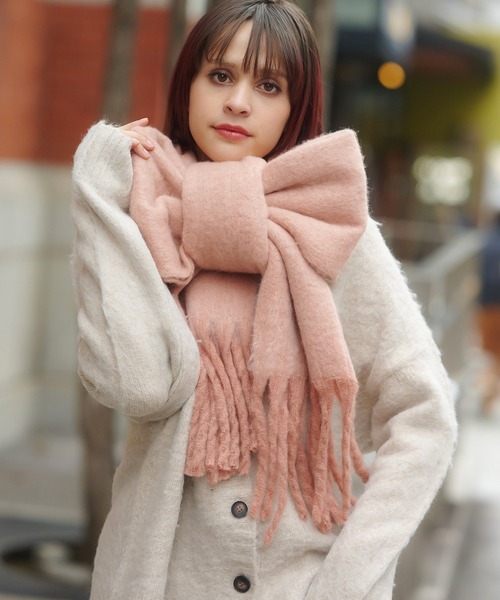 SPINNS（スピンズ）の「大判起毛ミックスストール（ストール/ショール・レディース・ピンク/ブルー/アイボリー・ONESIZE）」の22枚目の写真