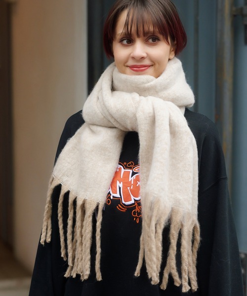 SPINNS（スピンズ）の「大判起毛ミックスストール（ストール/ショール・レディース・ピンク/ブルー/アイボリー・ONESIZE）」の16枚目の写真