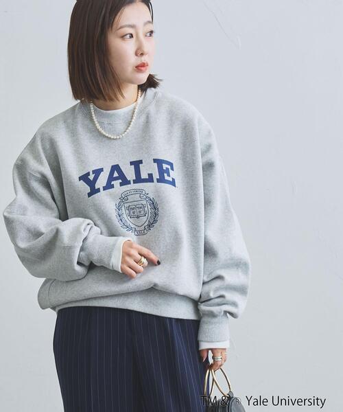 coen（コーエン）の「YALE別注ヘビー裏起毛スウェットプルオーバー（スウェット・レディース・グレー/オフホワイト/ネイビー・FREE）」の3枚目の写真
