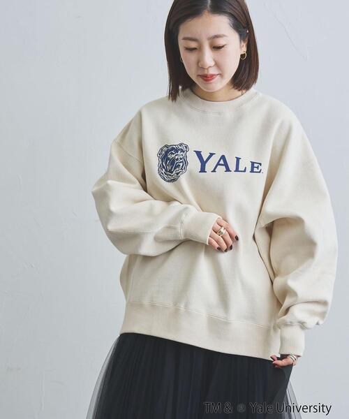 coen（コーエン）の「YALE別注ヘビー裏起毛スウェットプルオーバー（スウェット・レディース・グレー/オフホワイト/ネイビー・FREE）」の2枚目の写真