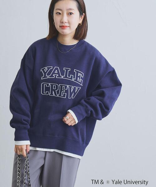 coen（コーエン）の「YALE別注ヘビー裏起毛スウェットプルオーバー（スウェット・レディース・グレー/オフホワイト/ネイビー・FREE）」の14枚目の写真