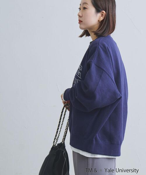 coen（コーエン）の「YALE別注ヘビー裏起毛スウェットプルオーバー（スウェット・レディース・グレー/オフホワイト/ネイビー・FREE）」の5枚目の写真