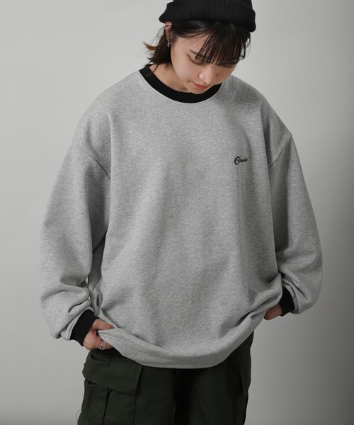 COBMASTER（コブマスター）の「【COBMASTER】 裏毛 クルーネック リンガー スウェット（スウェット・メンズ・オートミール/オリーブ/チャコール・MEDIUM/LARGE）」の6枚目の写真